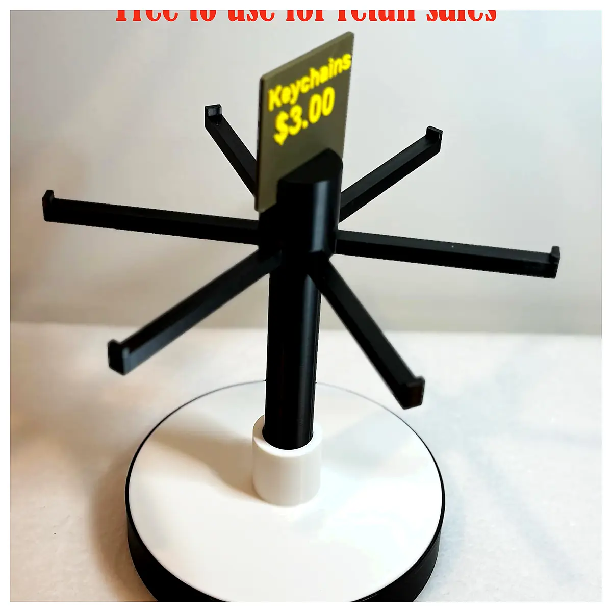 Spinning Keychain Display Stand Customizable V2 Keychains Display Rack Sales Promotion Showcase