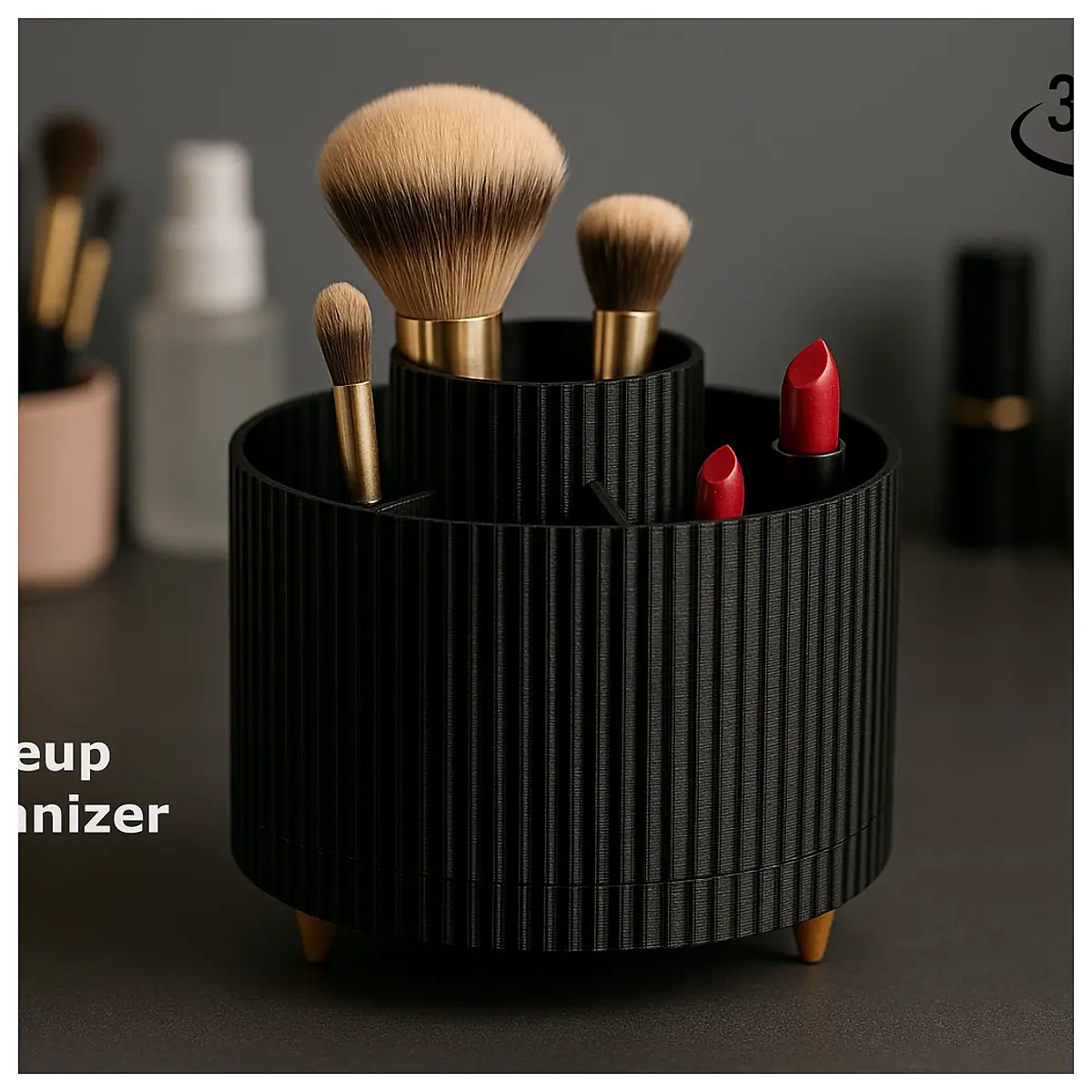 Makeup Organizer 360 Rotating Storage Box Cosmetic Organizer Tray Holder Accessories Organizer