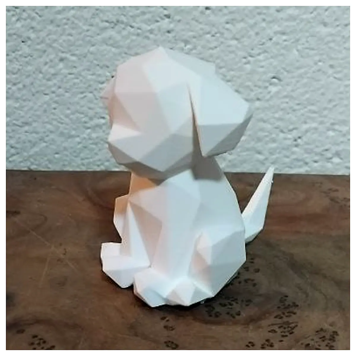 Low Poly Puppy Model Toy Pet Figure Realistic Plush Cute Pet Accessories Repair Parts Replacement