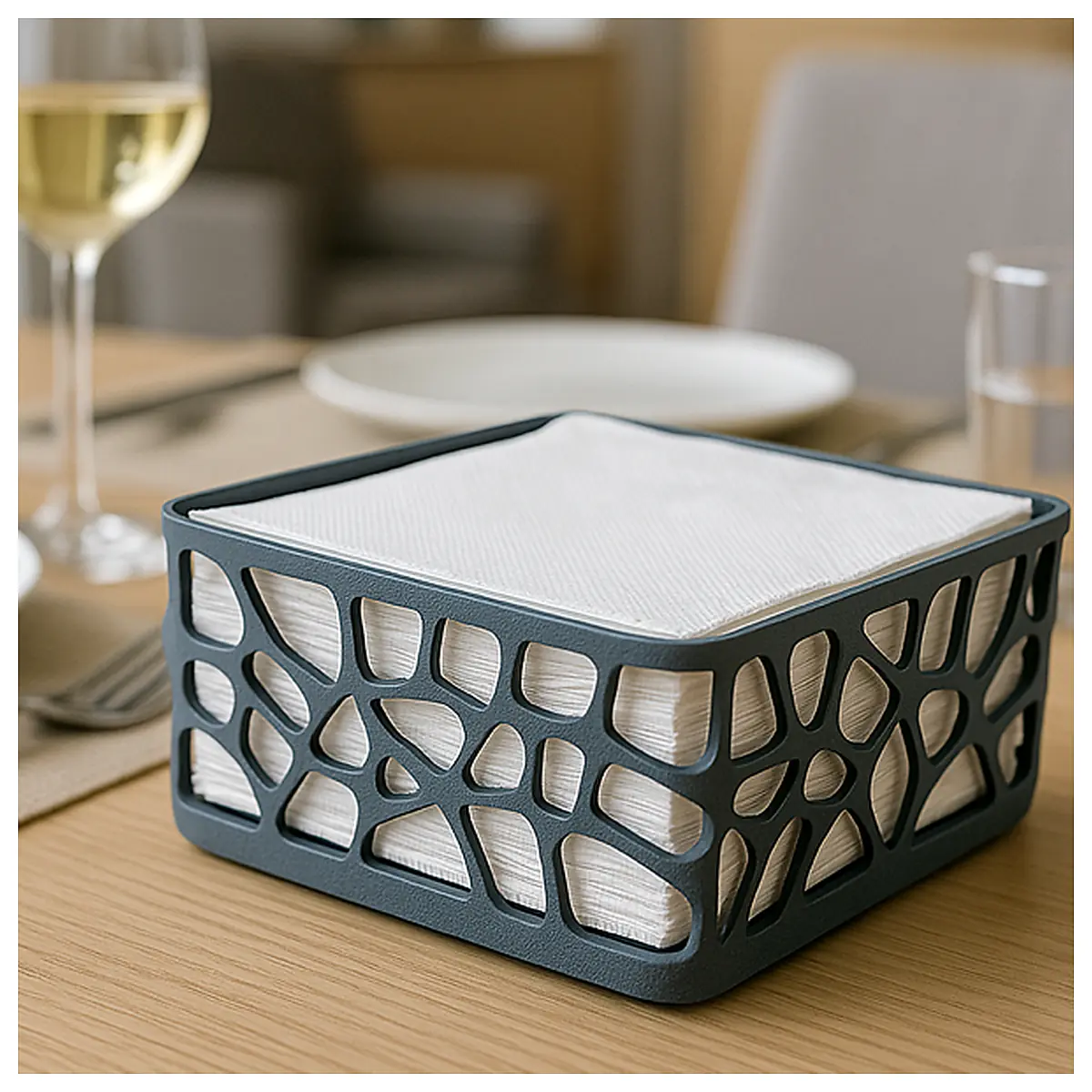 Modern Napkin Holder Organic Design Table Decor Placement Creative Gift Simple Elegant