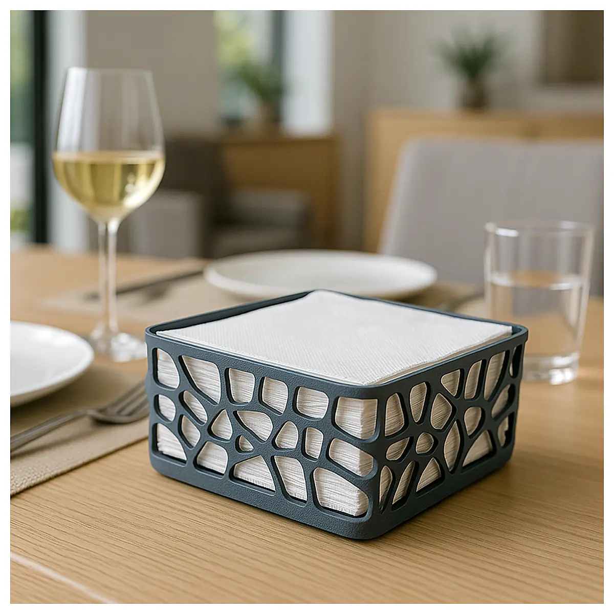 Modern Napkin Holder Organic Design Table Decor Placement Creative Gift Simple Elegant