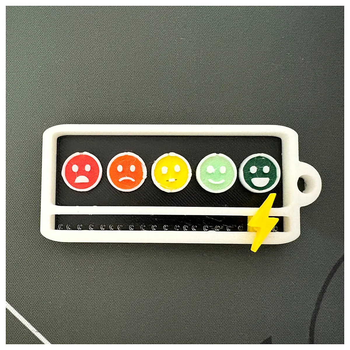 Mood Meter Keychain Emotion Tracker Stress Relief Mental Wellness Mood Test Gift Idea Emotion Monitoring Accessory