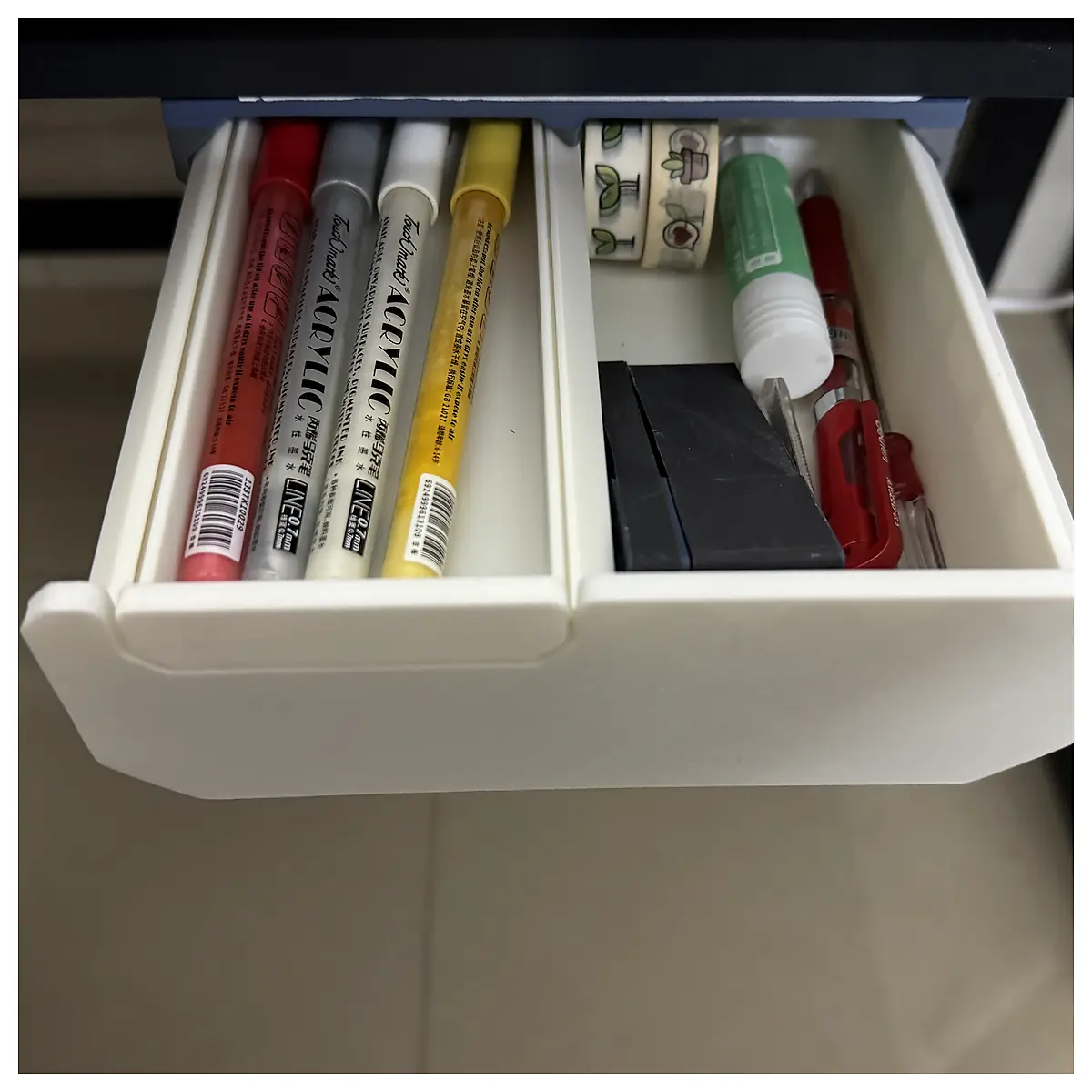 Under Desk Drawer Organizer Storage Solution Small Drawer Accessories Repair Maintenance Storage
