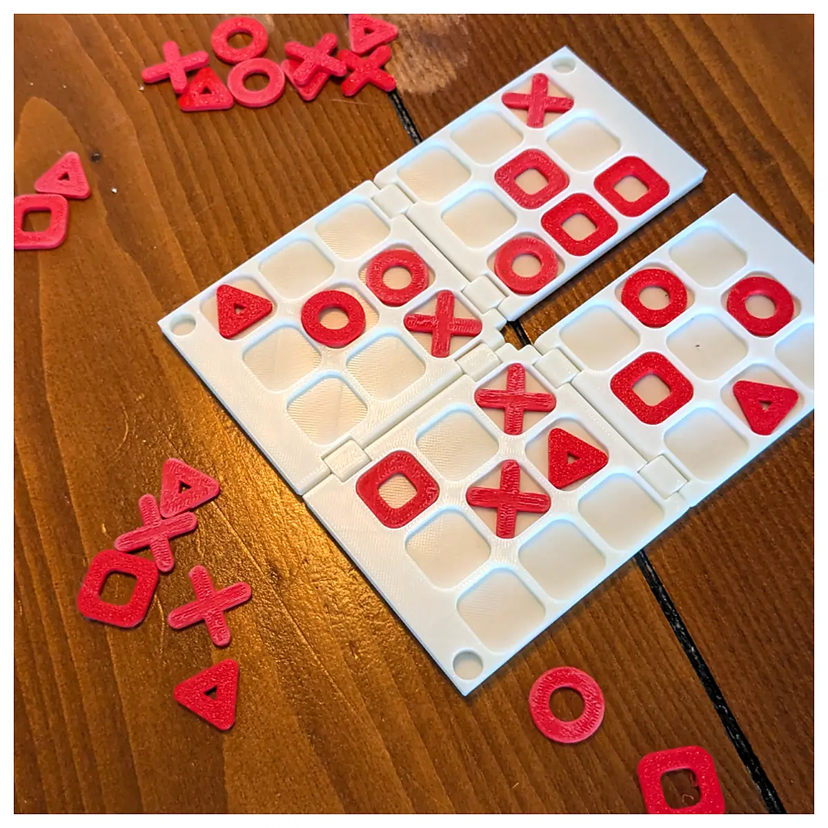4 Player Toe Board Game Set Strategy Game Puzzle Toys Family Fun Tactical Games Game Accessories