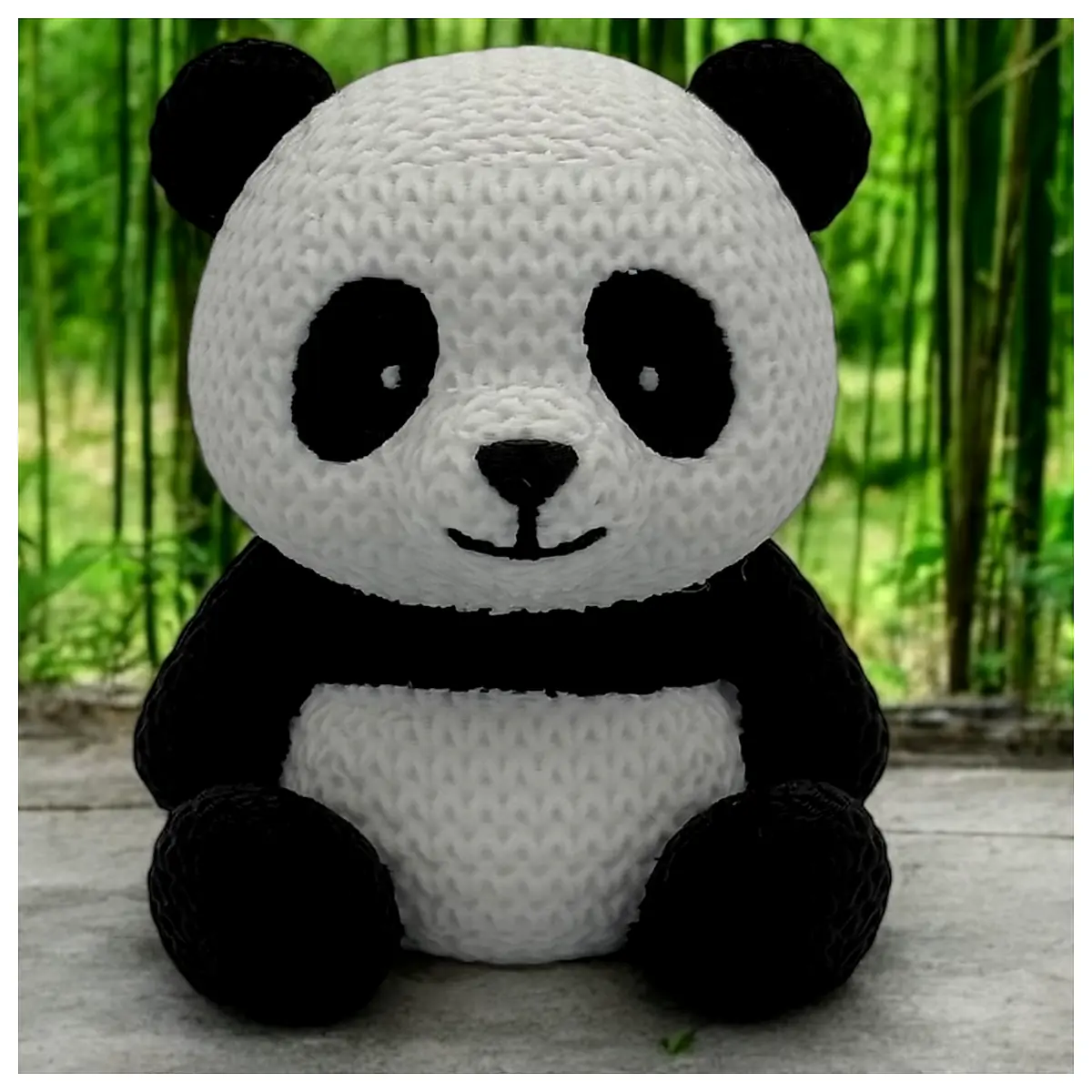 Cute Knitted Panda Plush Toy Bear Soft Gift Pet Accessories Panda Parts
