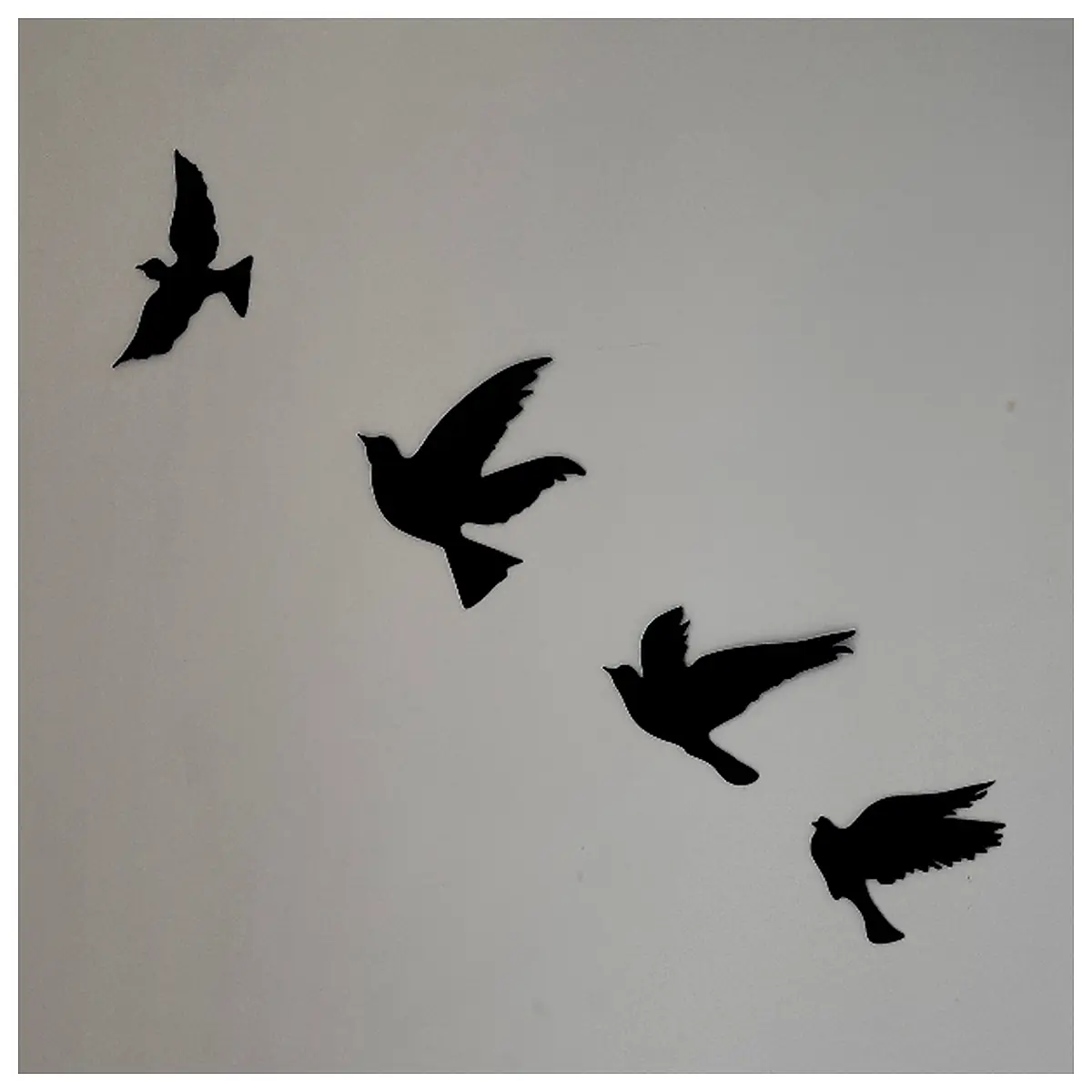 Bird Wall Art 4 Birds Painting Decor Bird Artwork Hanging Canvas Print Living Room Bedroom Wall Decor Bird Theme Decor