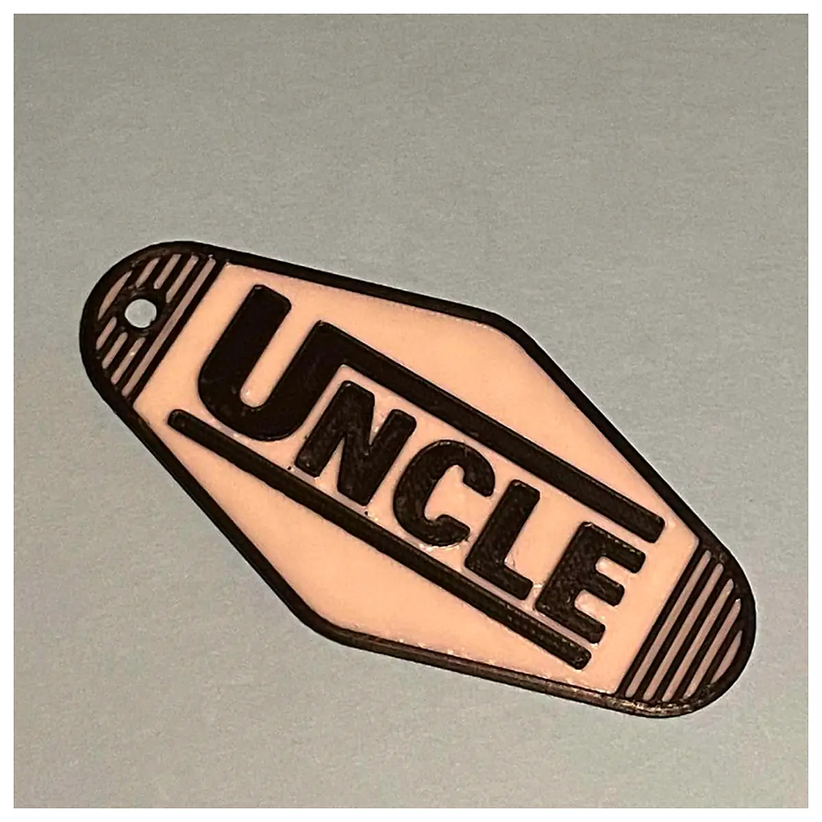 Retro Uncle Motel Keychain Car Decor Auto Parts Souvenir Collectible Gift