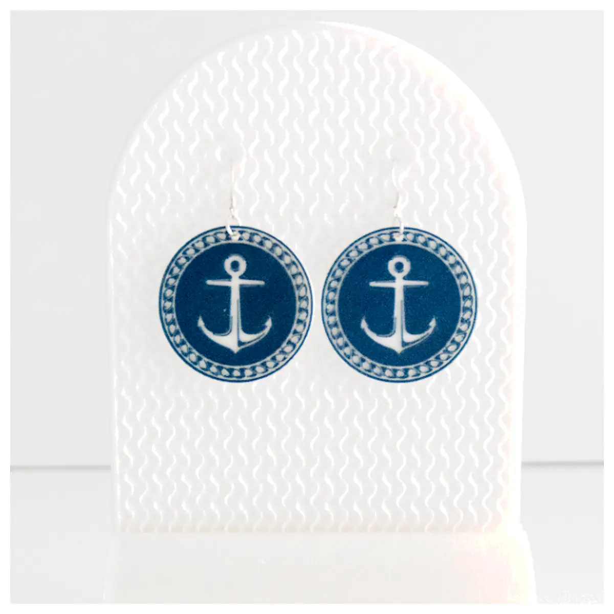 Anchor Earrings Dangle Charm Minimalist Elegant Jewelry Hanging Support Repair Parts Compatible