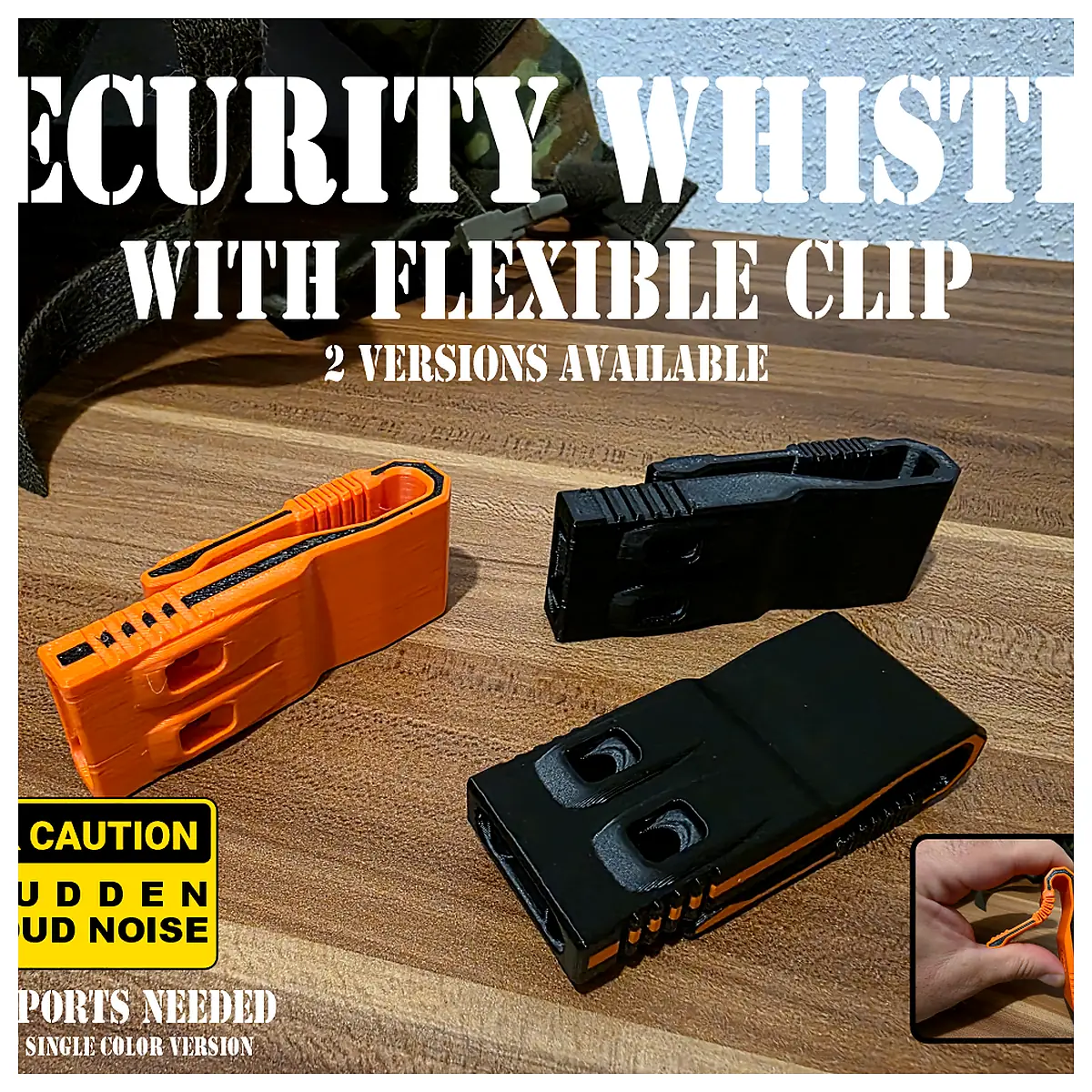 Flexible Clip Security Whistle Reporting Tool Crime Alert Evidence Collection