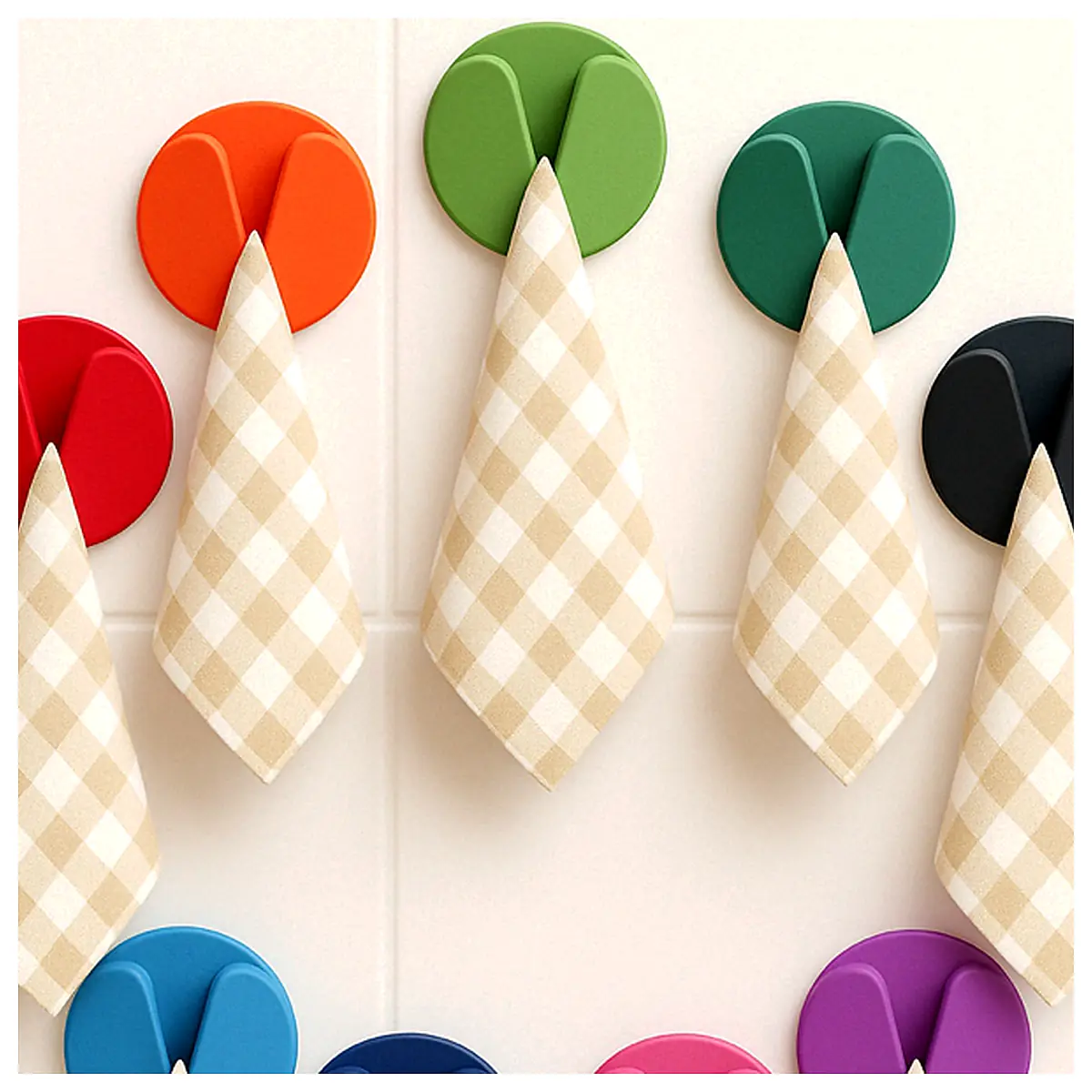 Compact Towel Hook Universal Wall Hook Multi Purpose Hanging Rack Storage Organizer Bathroom Accessory