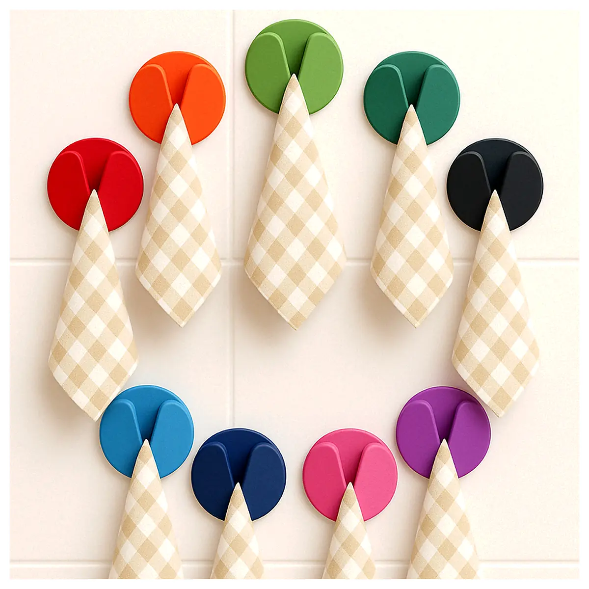 Compact Towel Hook Universal Wall Hook Multi Purpose Hanging Rack Storage Organizer Bathroom Accessory