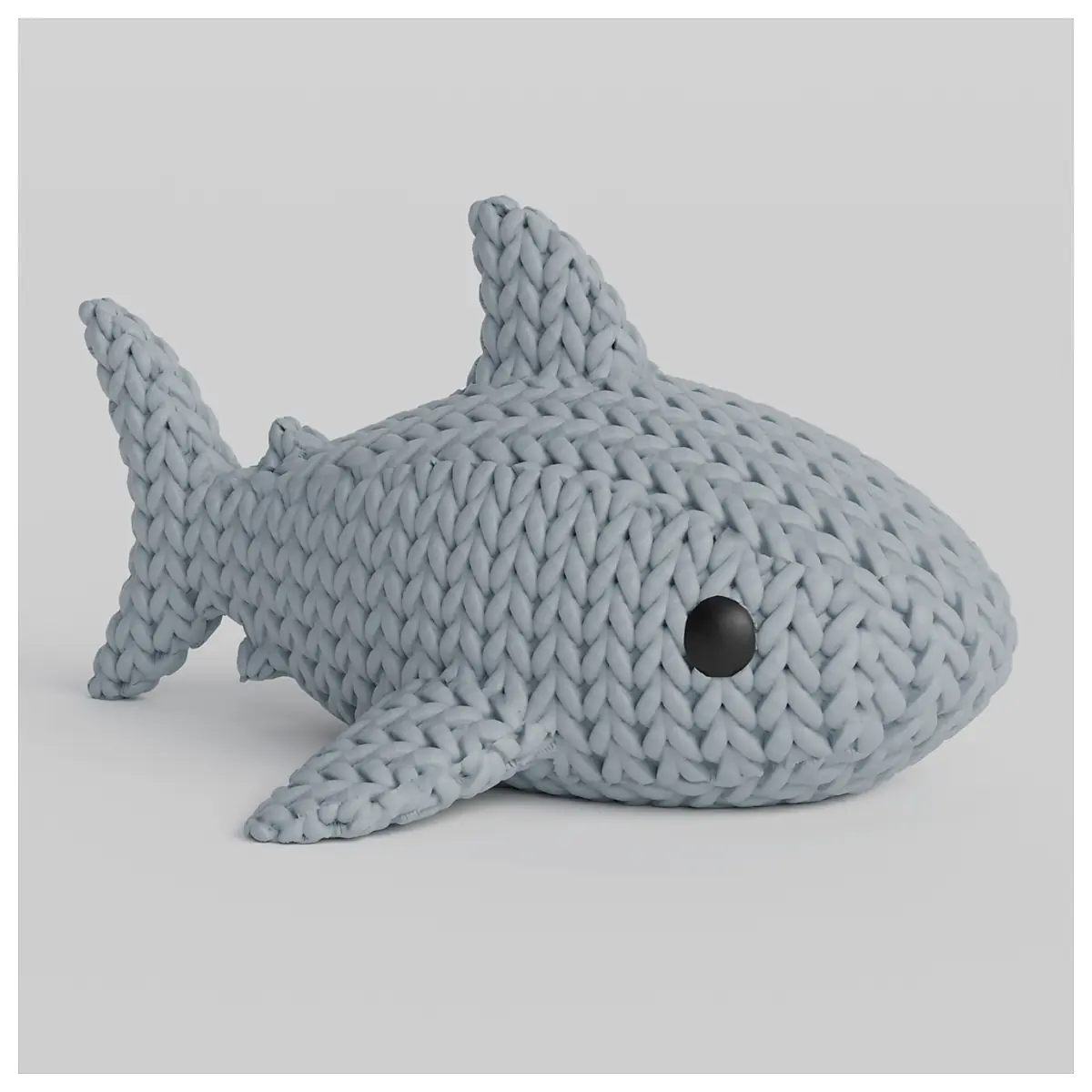 Knitted Shark Plush Toy Soft Fleece Baby Gift Pet Toy Pet Accessories Shark Accessories