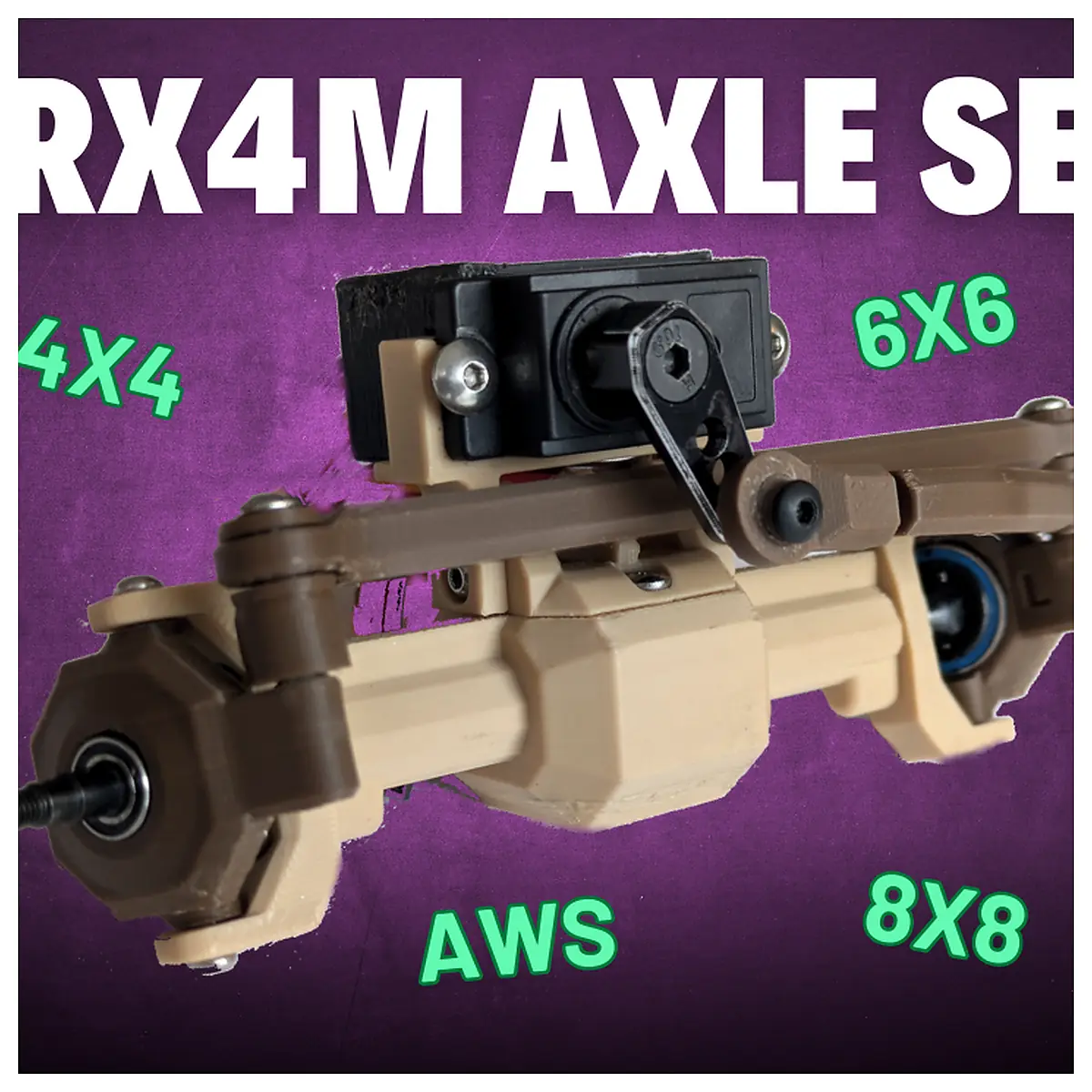 TRX4M Axle Set 4x4 6x6 8x8 All Wheel Steering 4WD Axle Vehicle Parts Accessories
