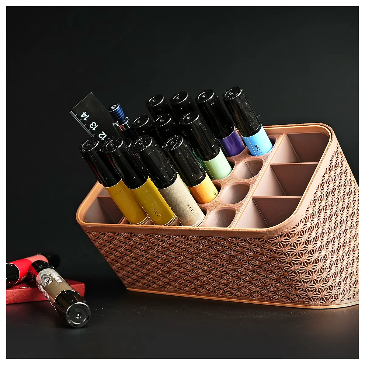 Pen Holder Desk Organizer Multi Function Pen Caddy Holder Writing Supplies Stationery Organizer