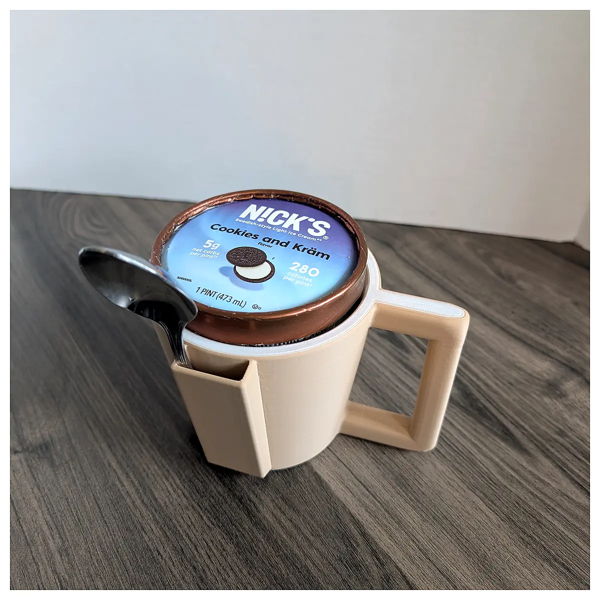 Ice Cream Holder Pint Container Dessert Serving Ice Cream Holder Pint Container Ice Cream Storage
