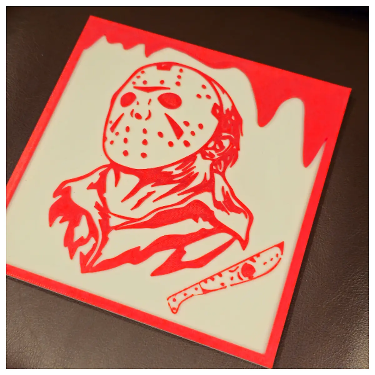 Jason Voorhees Portrait Horror Movie Poster Art Collectible Film Character Decor Wall Art