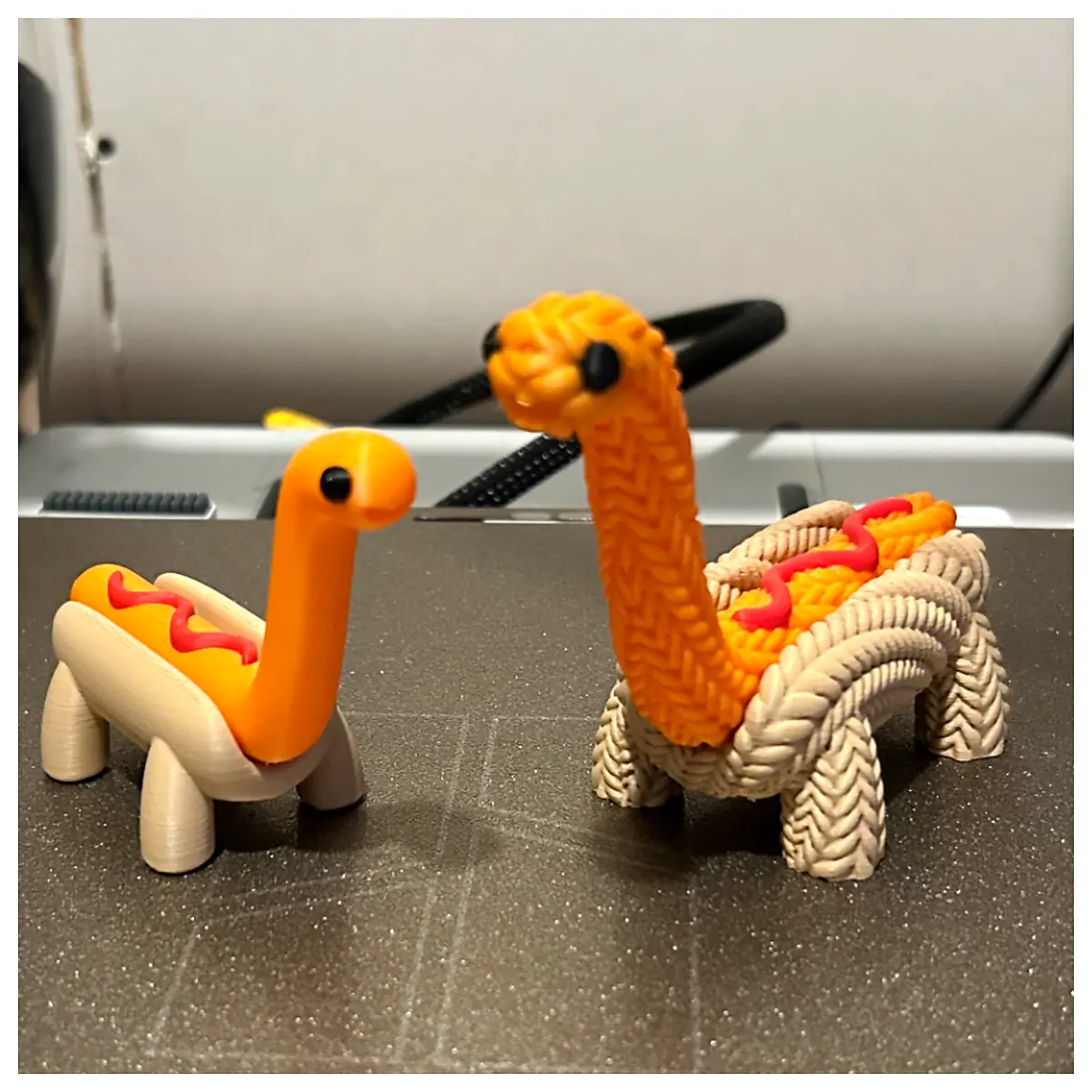 Cute Hot Dog Dino Knitted Toy Realistic Dino Plush Kids Gift Pet Accessory Adorable Figure Birthday Present