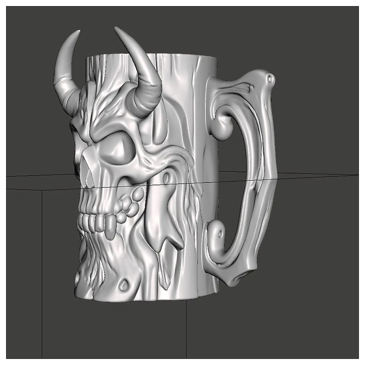 Tree Demon Skull Beer Holder 05L033L Unique Decor Skull Mug Beer Tanker Tree Spirit Collectible