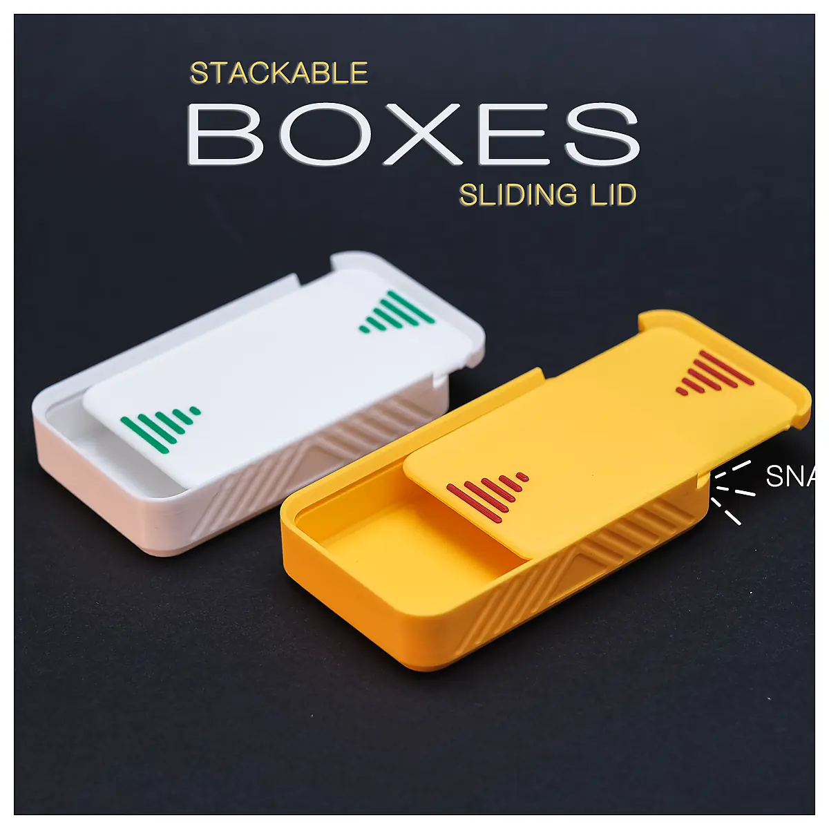 Stackable Box Sliding Lid Storage Container Organizer Parts Repair Storage Solutions