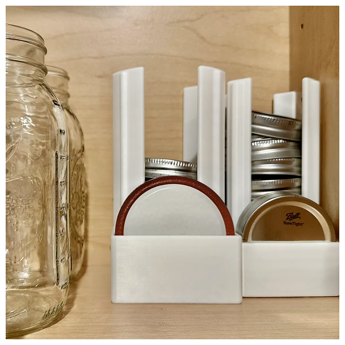 Mason Jar Lid Organizer Storage Container Kitchen Accessories Seal Lid Organizer Jar Parts Universal