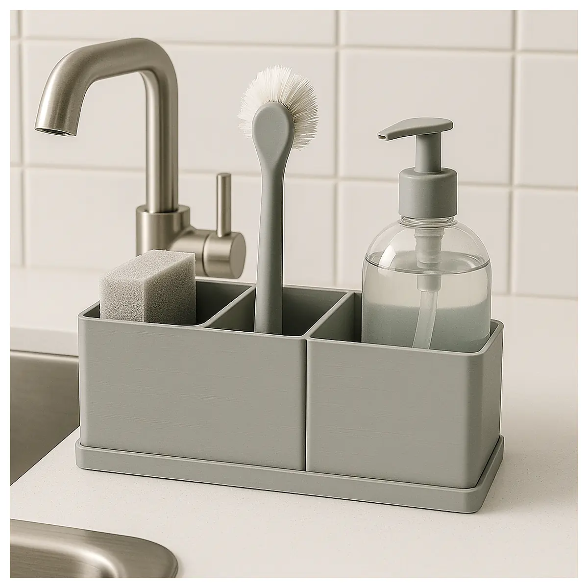 Rectangular Sink Caddy Drain Holes Universal Sink Stand Bath Storage Shelf Kitchen Organizer Practical