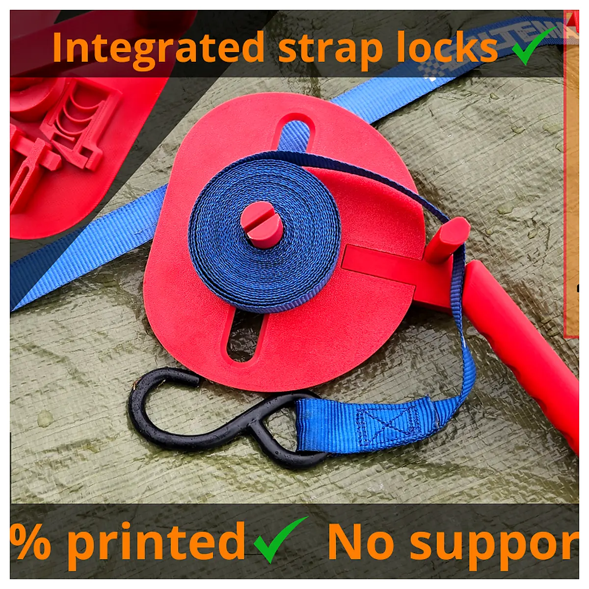Ratchet Strap Winder Tool Strap Locks Adjuster Vehicle Safety Belt Accessory