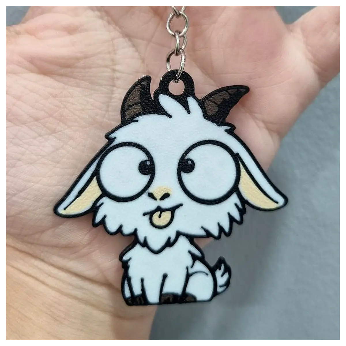 Cute Goat Keychain Animal Decoration Gift Car Accessory Souvenir Keyring Goat Figurine Small Animal Charm