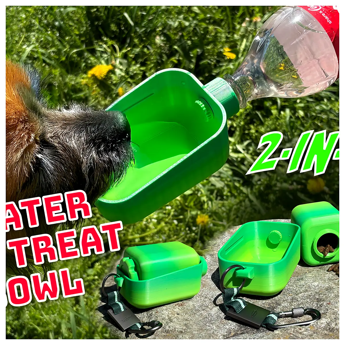 2 in 1 Dog Bowl Water Treat Combo Pet Feeding Bowl Replacement Parts Repair