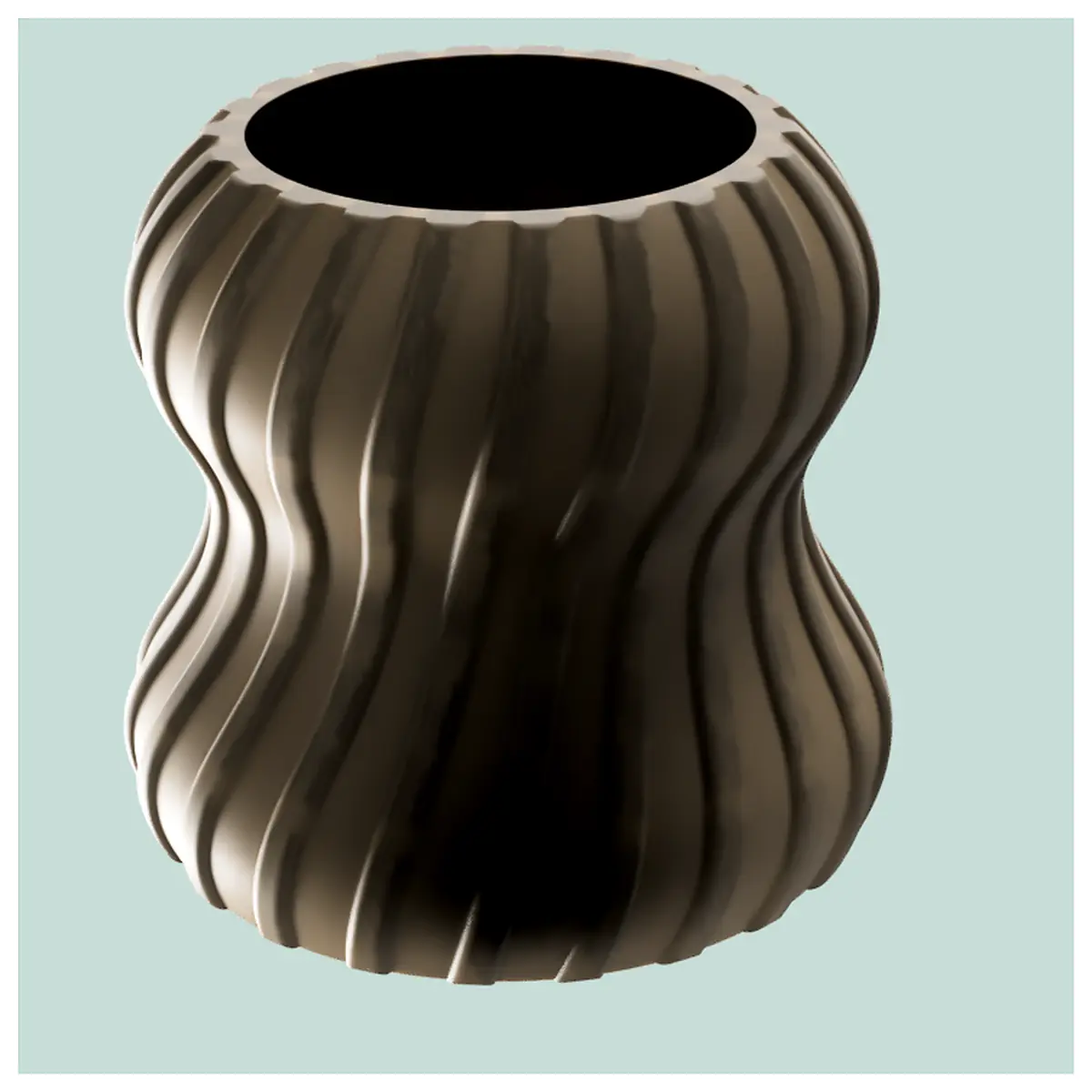 Spiral Gourd Vase Decorative Art Piece Ceramic Craft Home Decor Artistic Accent Gourd Inspired Design