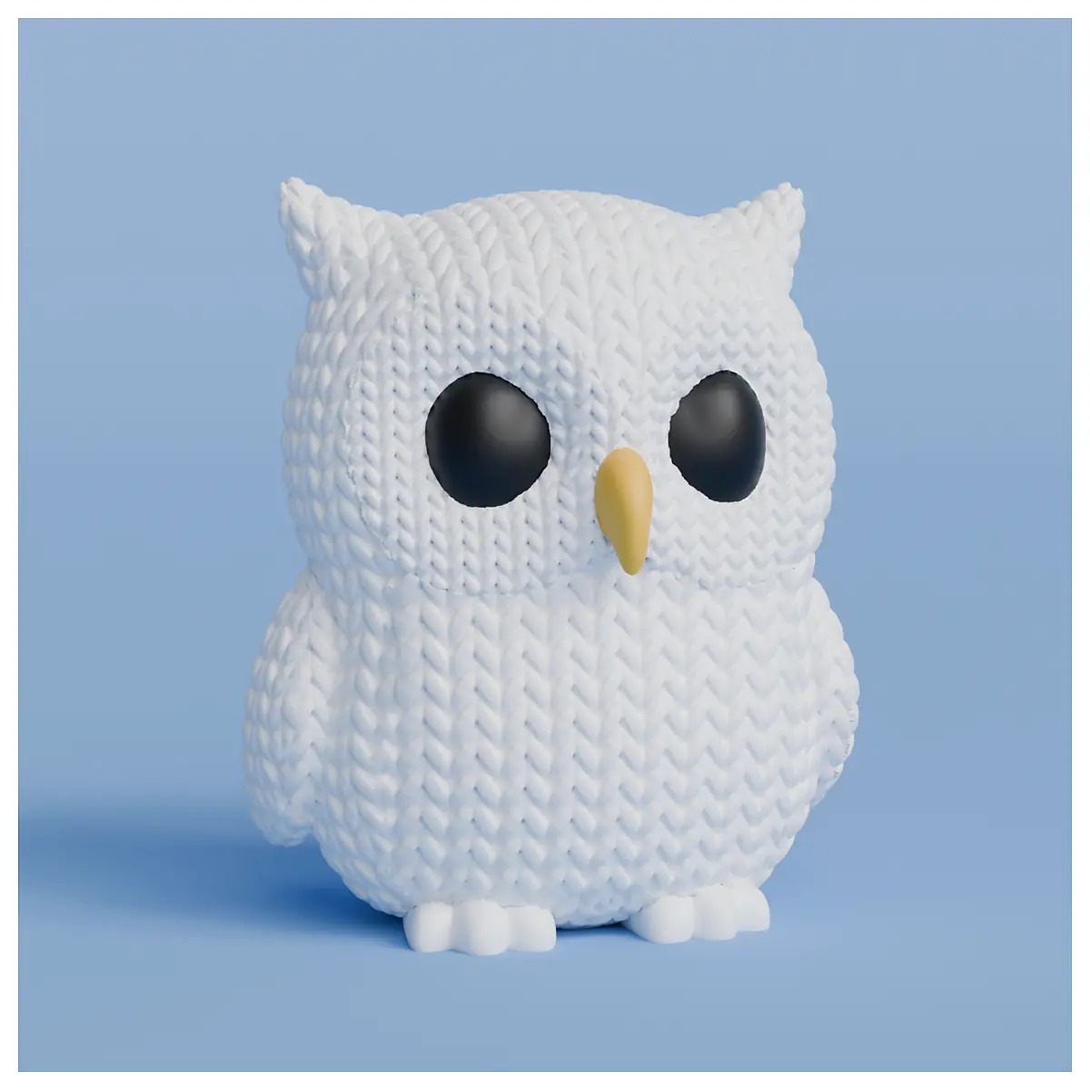 Knitted Owl Toy Plush Cute Animal Crafts Patchwork Sewing Accessories Decoration