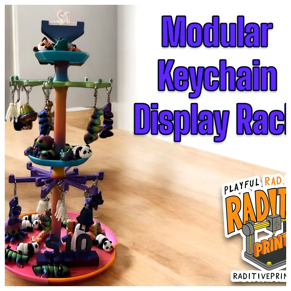 Spinning Keychain Display Rack Modular Universal Keychain Holder Parts Repair