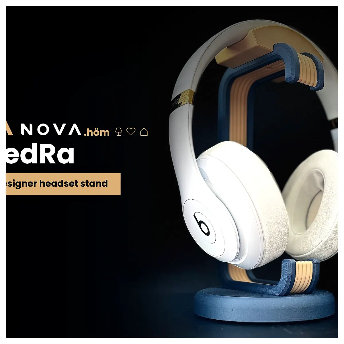 Headset Stand HedRa Design Stand Earbud Organizer Protection Display Compatible with All Headphones Desktop Storage