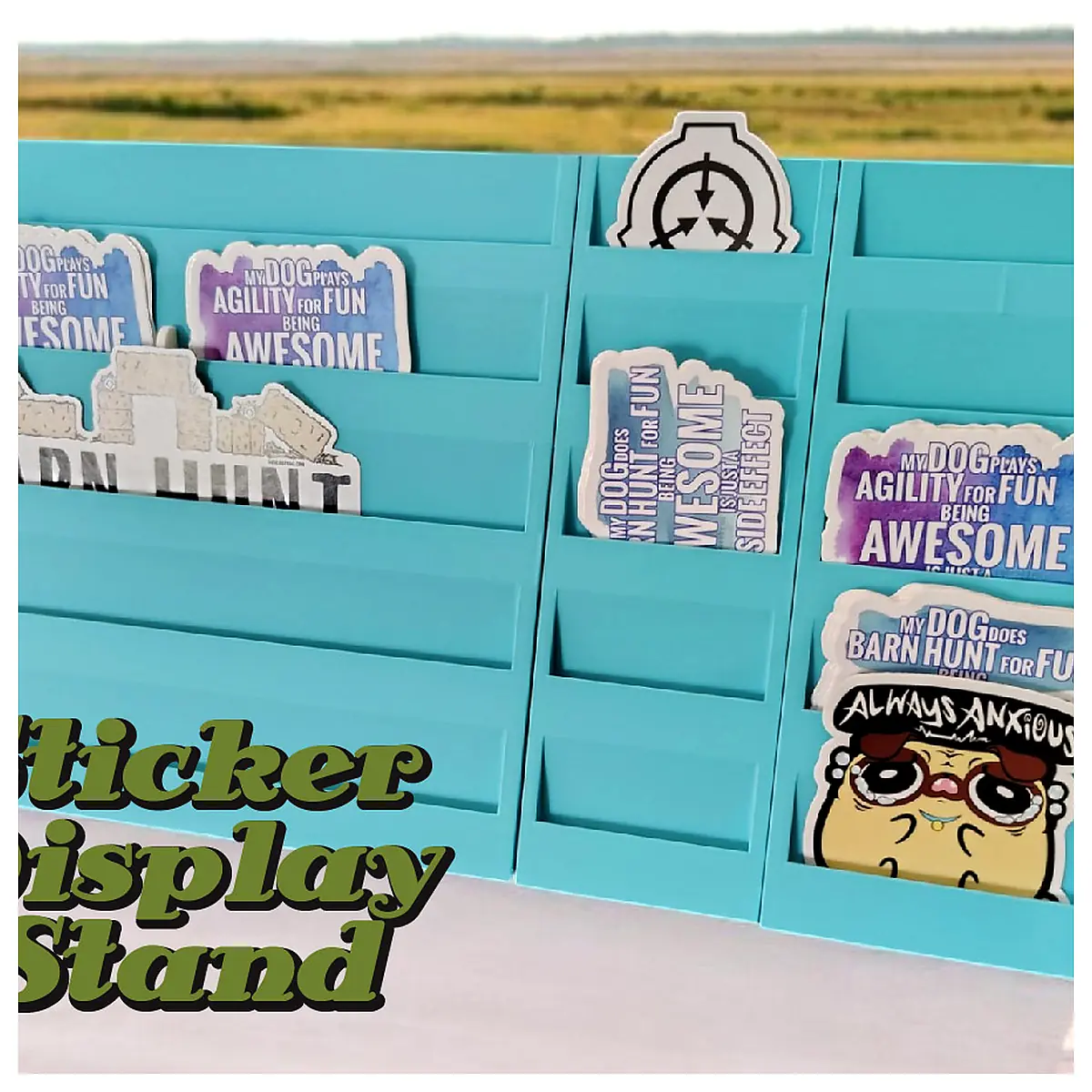 Sticker Display Stand Wall Mounted Magnetic Hanging Collection Display Storage Organizer