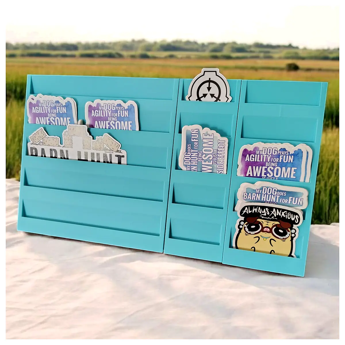 Sticker Display Stand Wall Mounted Magnetic Hanging Collection Display Storage Organizer