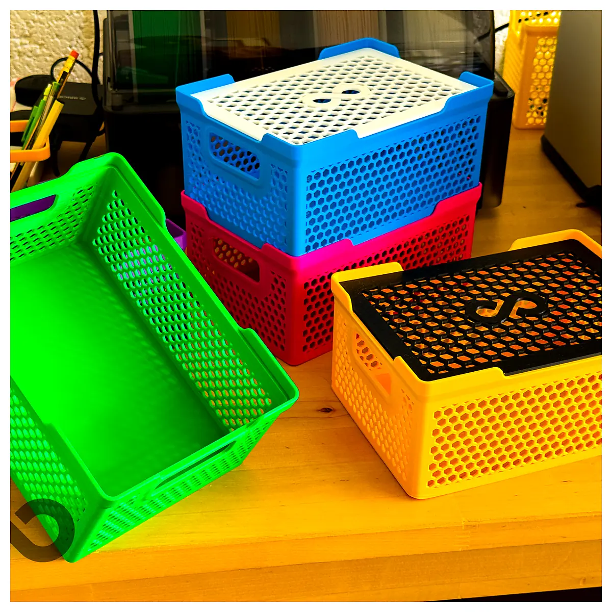 Stackable Basket Handle Parts Repair Storage Organization Transport Universal Use