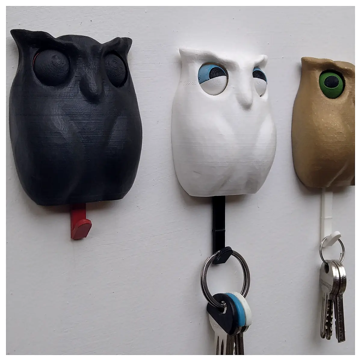 Magic Owl Wall Key Holder Key Hooks Wall Decor Hanging Rack Creative Home