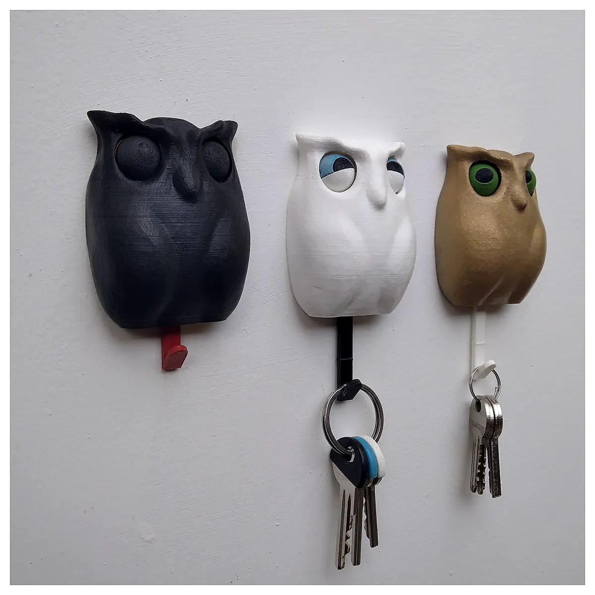 Magic Owl Wall Key Holder Key Hooks Wall Decor Hanging Rack Creative Home