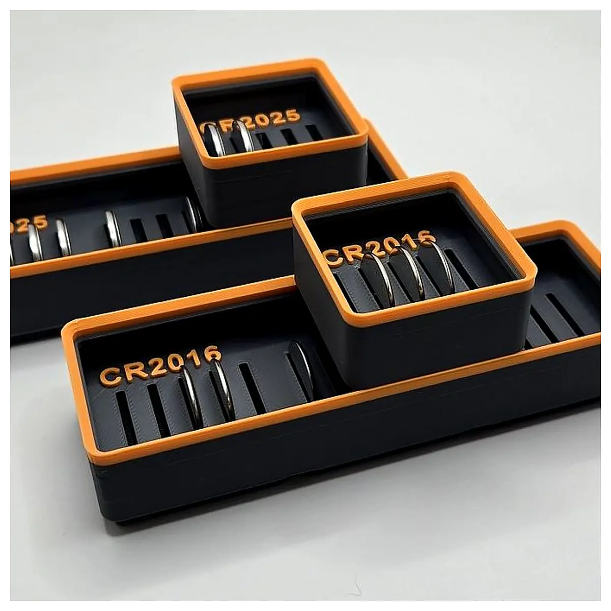 Gridfinity Coin Battery Storage CR2032 Battery Pack Energy Reserve Module Electronics Supply