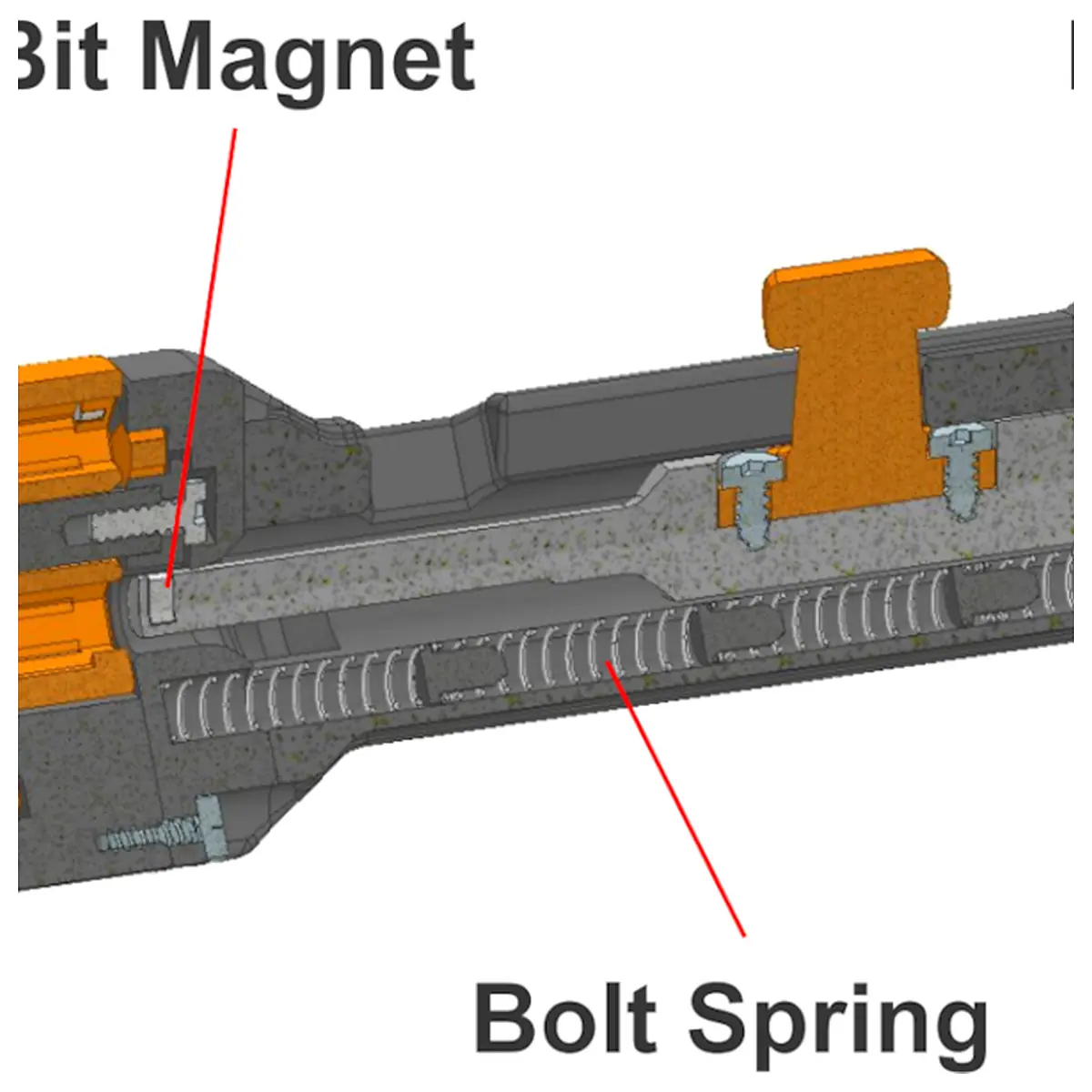 Magazine Driver 14 Bit Drum Mag Gun Parts Magazine Components Repair Gun Accessories