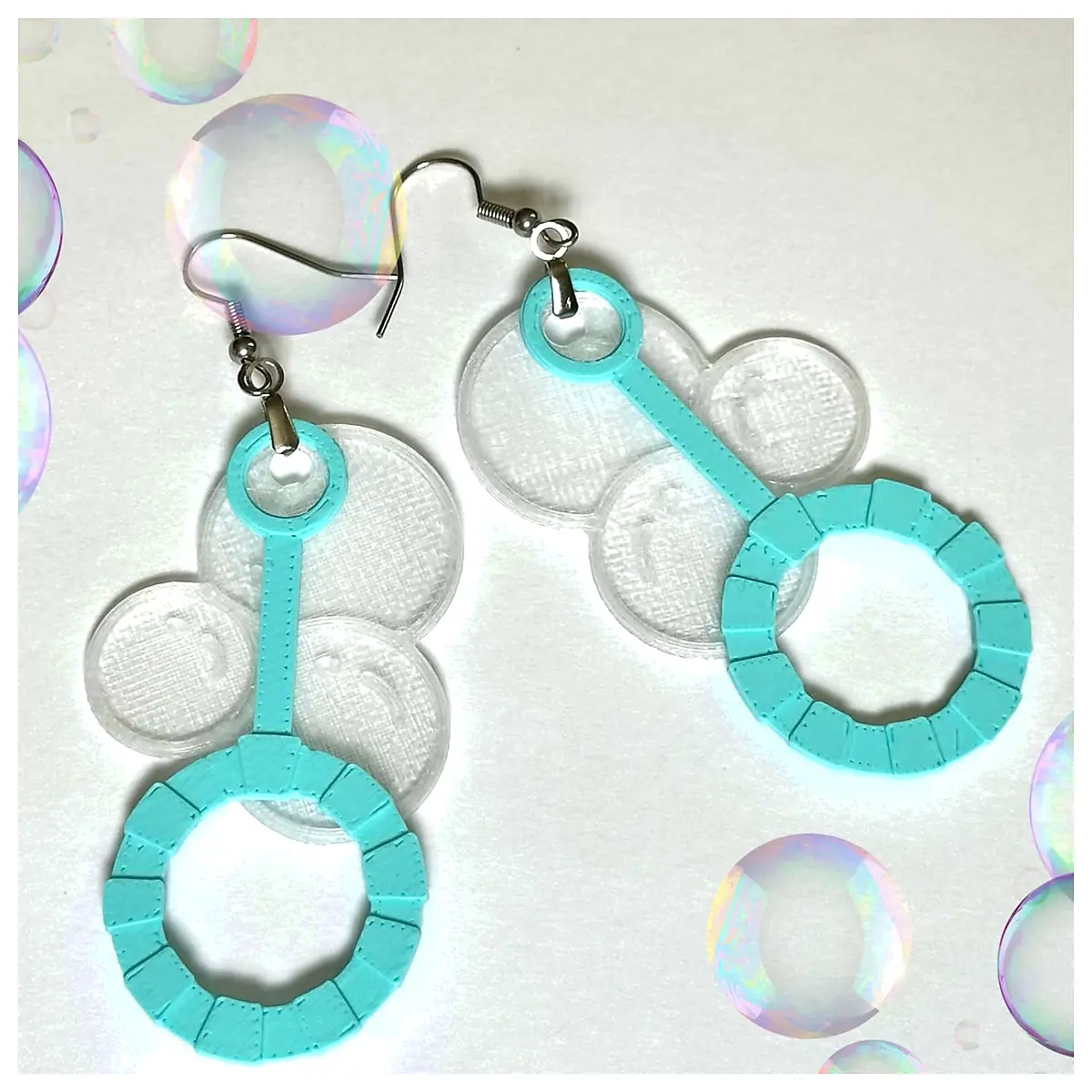 Bubble Earrings Ornament Minimalist Waterdrop Trendy Design Suitable for Women Party Everyday Wear