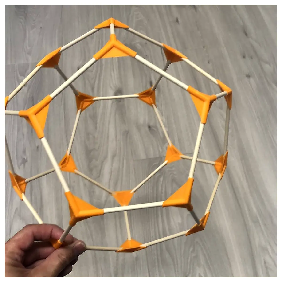 Dodecahedron Wood Stick Toy Geometric Shape Puzzle Kids Learning Geometry Spatial Reasoning Math STEM Toy
