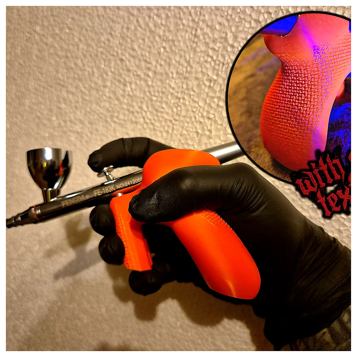 Ergonomic Airbrush Handle Customizable Grip Comfort Adjustment Spray Gun Parts