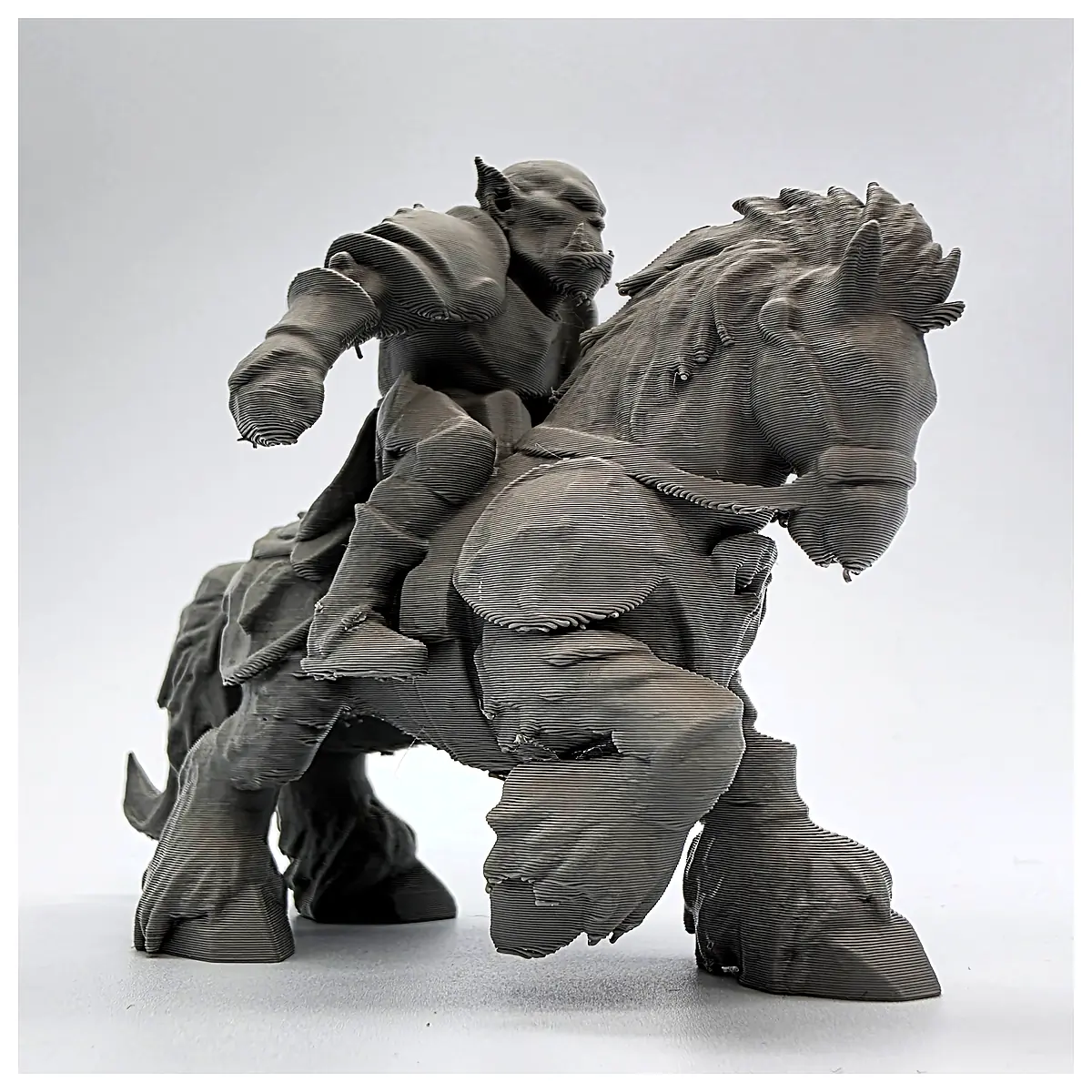 Orc Warhorse Figure Model Toy Battle Damage Soldier Scene Decoration Game Accessory Collectible