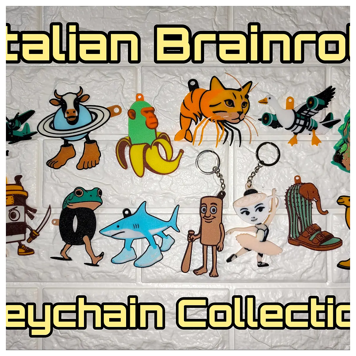 Brainrot Keychain Collection Creative Gifts Unique Designs Brainrot Art Brainrot Enthusiasts