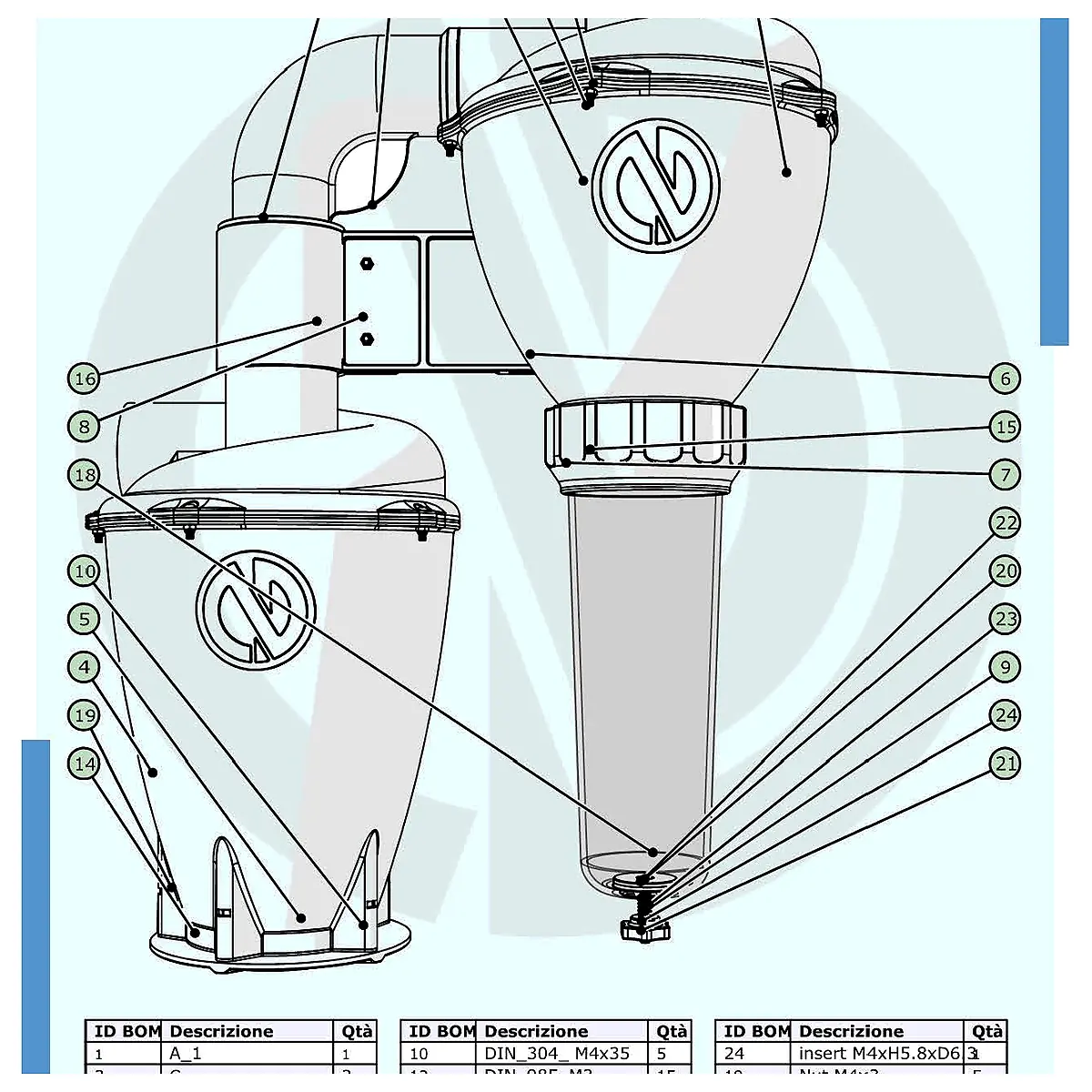 Cyclone Separator Dust Removal Particle Removal Industrial Air Purifier Cyclone Equipment Dust Collection