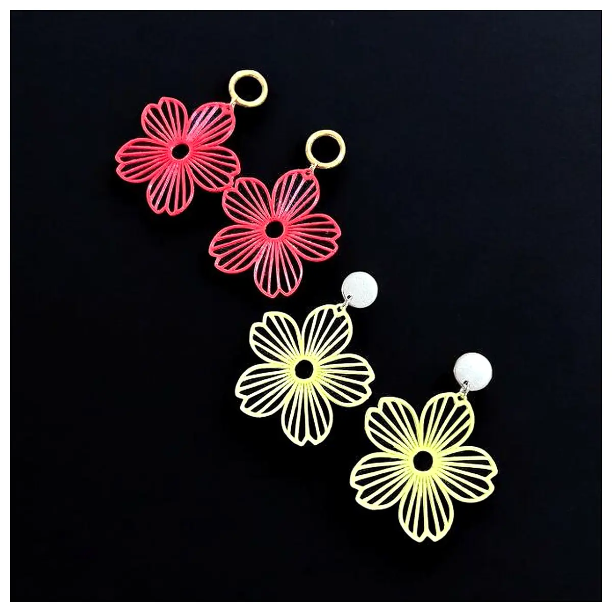 Cherry Blossom Earrings Simulated Floral Earring Delicate Jewelry Her Romantic Flower Earrings Wholesale Retail