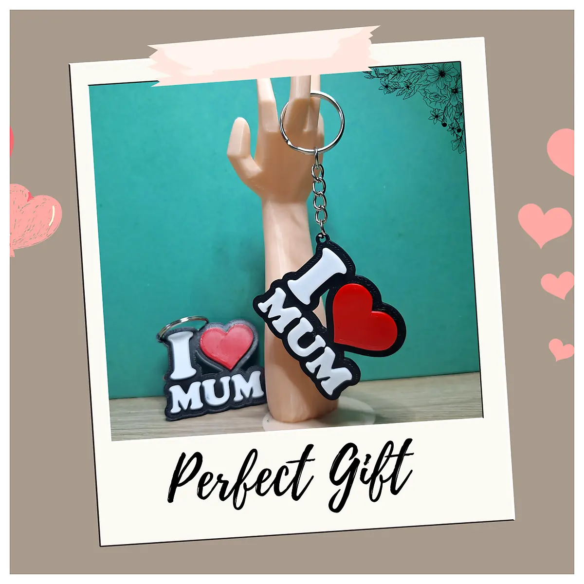 Keychain I Love Mum Gift Sentiment Present Mother s Day Keychain Sentiment Gift