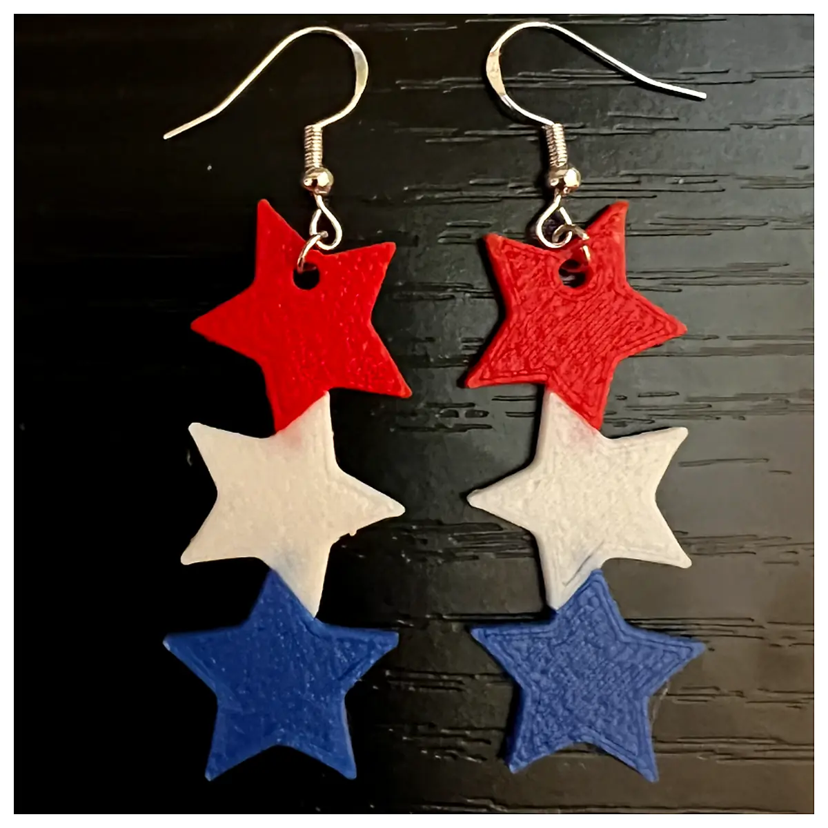 Patriotic Star Earrings Parts Repair Universal Accessories Craft Supplies