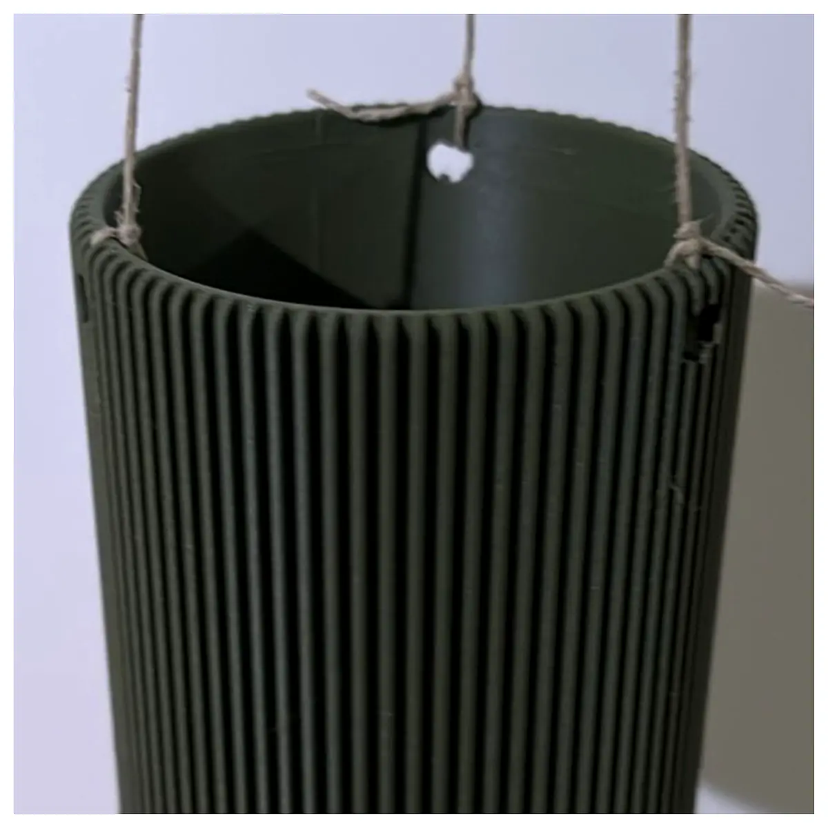 Hanging Ribbed Planter Drip Tray Indoor Garden Decorative Planter Watering System
