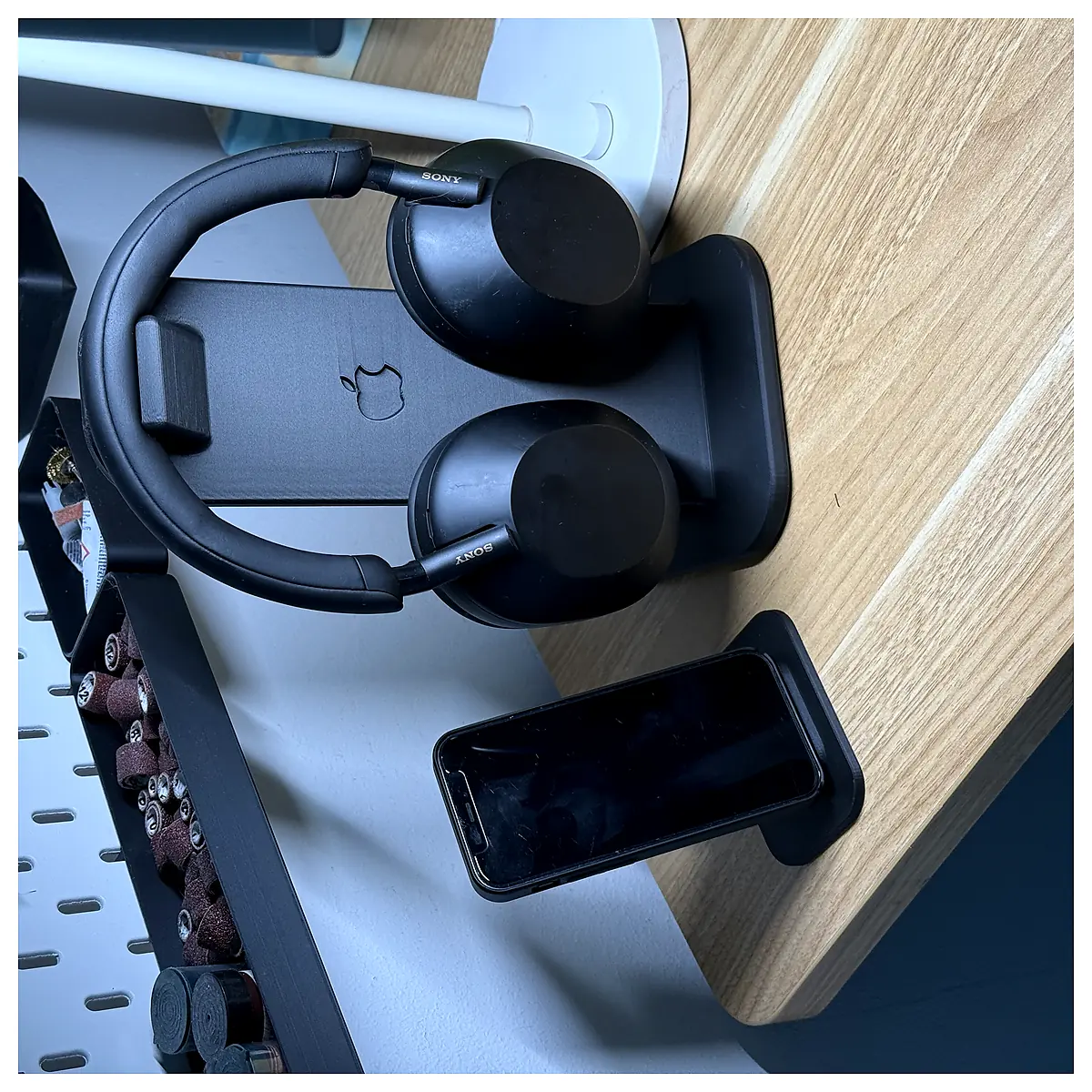 Headphone Stand Organizer Storage Protection Desktop Holder Accessory Case Mount Earbuds Accessories